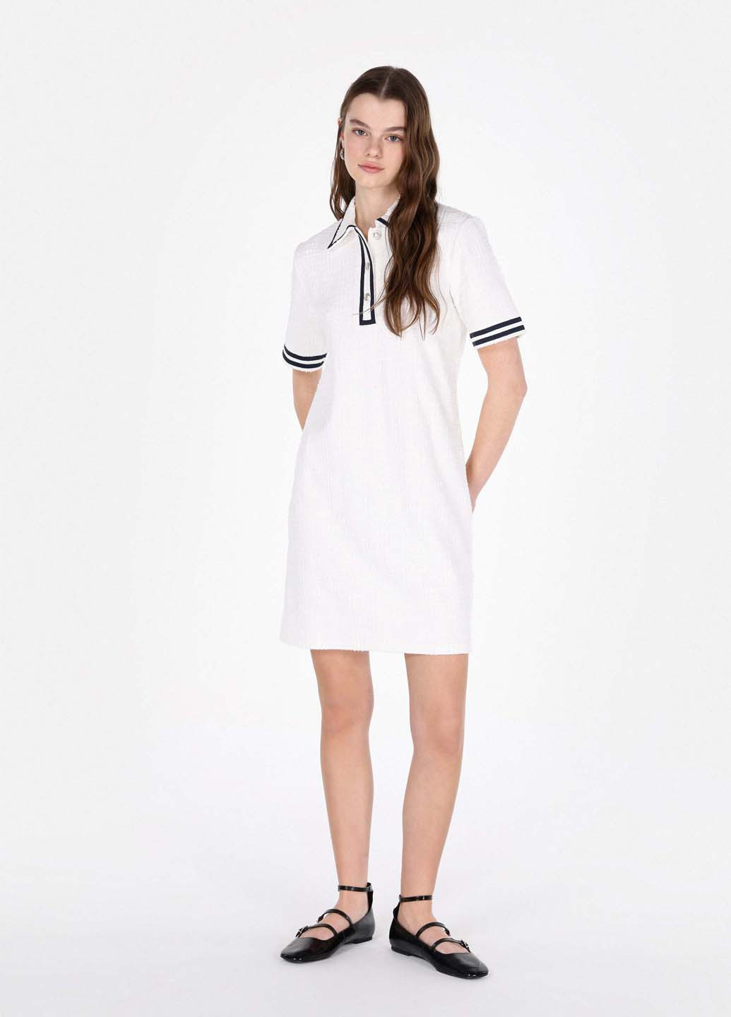 Чорно-білий кежуал сукня поло Colin's однотонна