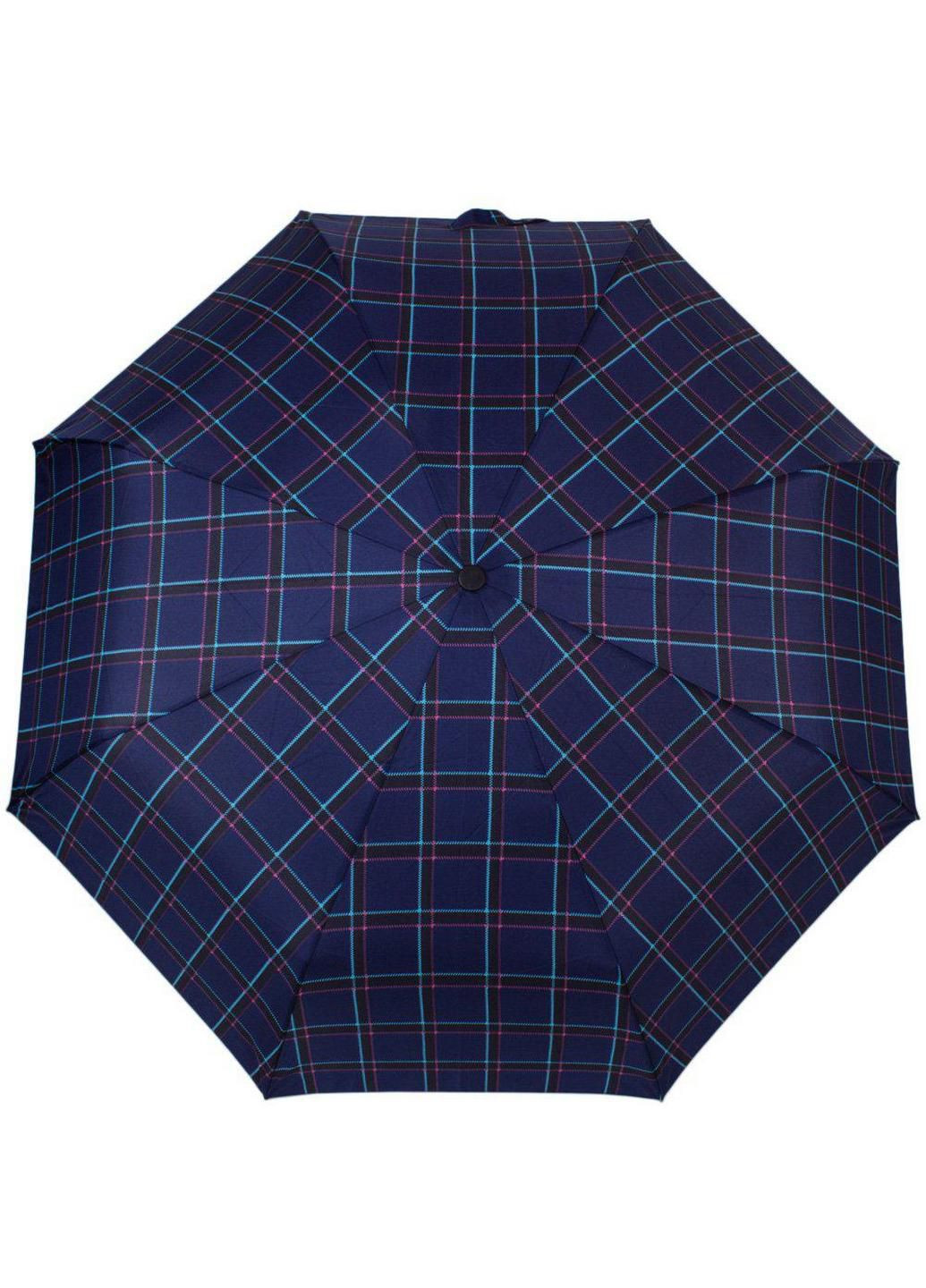 Синий складной зонт механический 100 см Happy Rain (197766713)