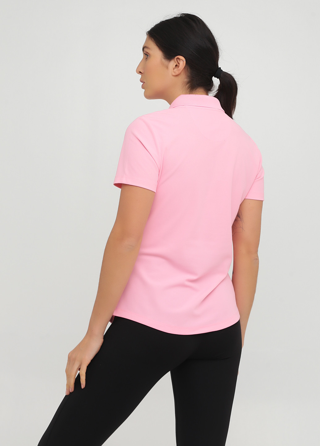 Розовая женская футболка-поло Greg Norman однотонная