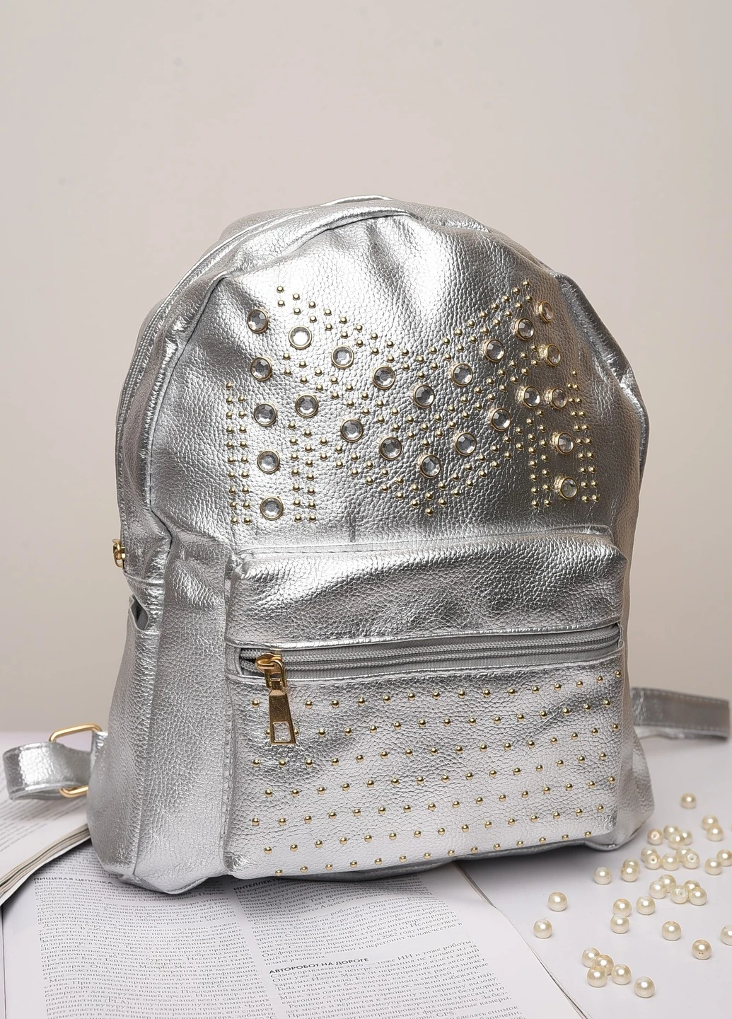 Рюкзак женский серый Let's Shop (254369838)