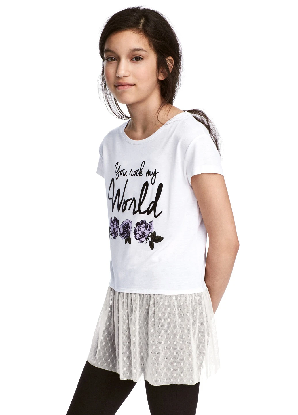 Белая летняя футболка H&M