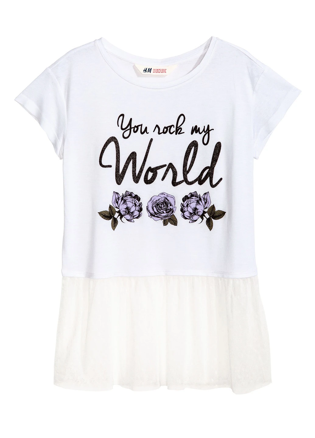 Белая летняя футболка H&M
