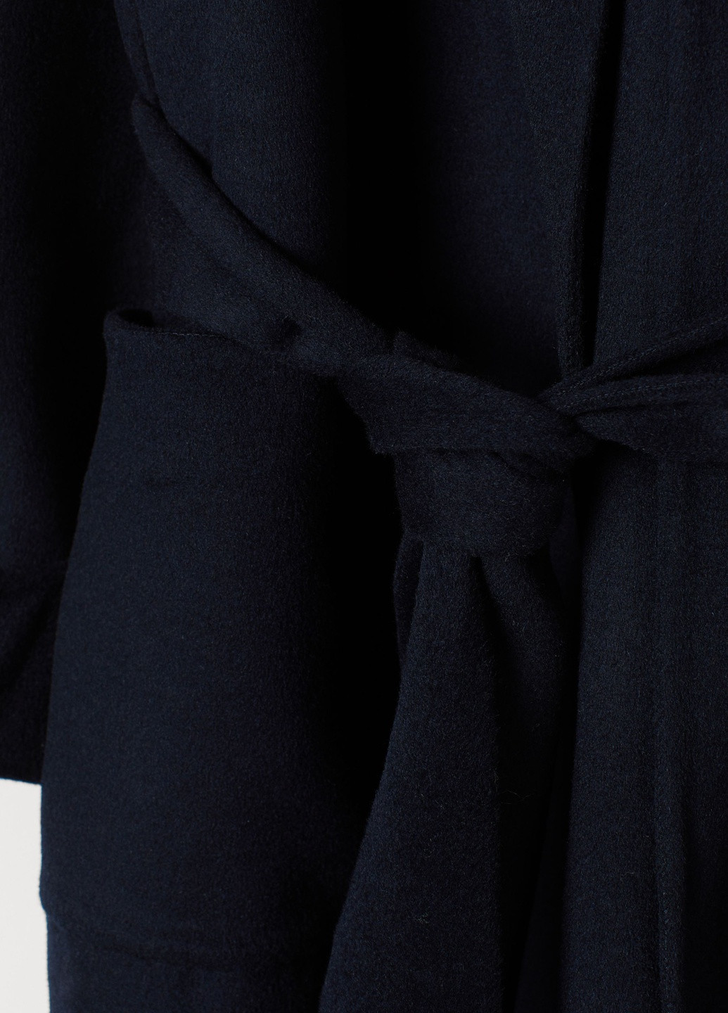 Темно-синє демісезонне Пальто вовняне оверсайз H&M