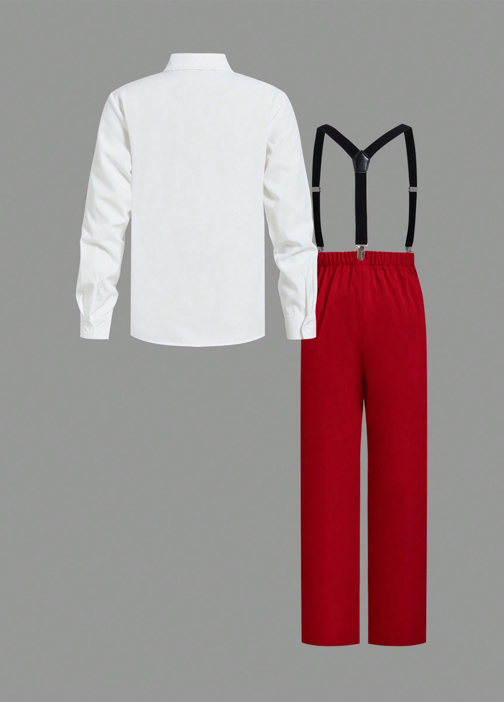Комбінований демісезонний костюм (сорочка, штани, підтяжки) з сорочкою, брючний SHEIN