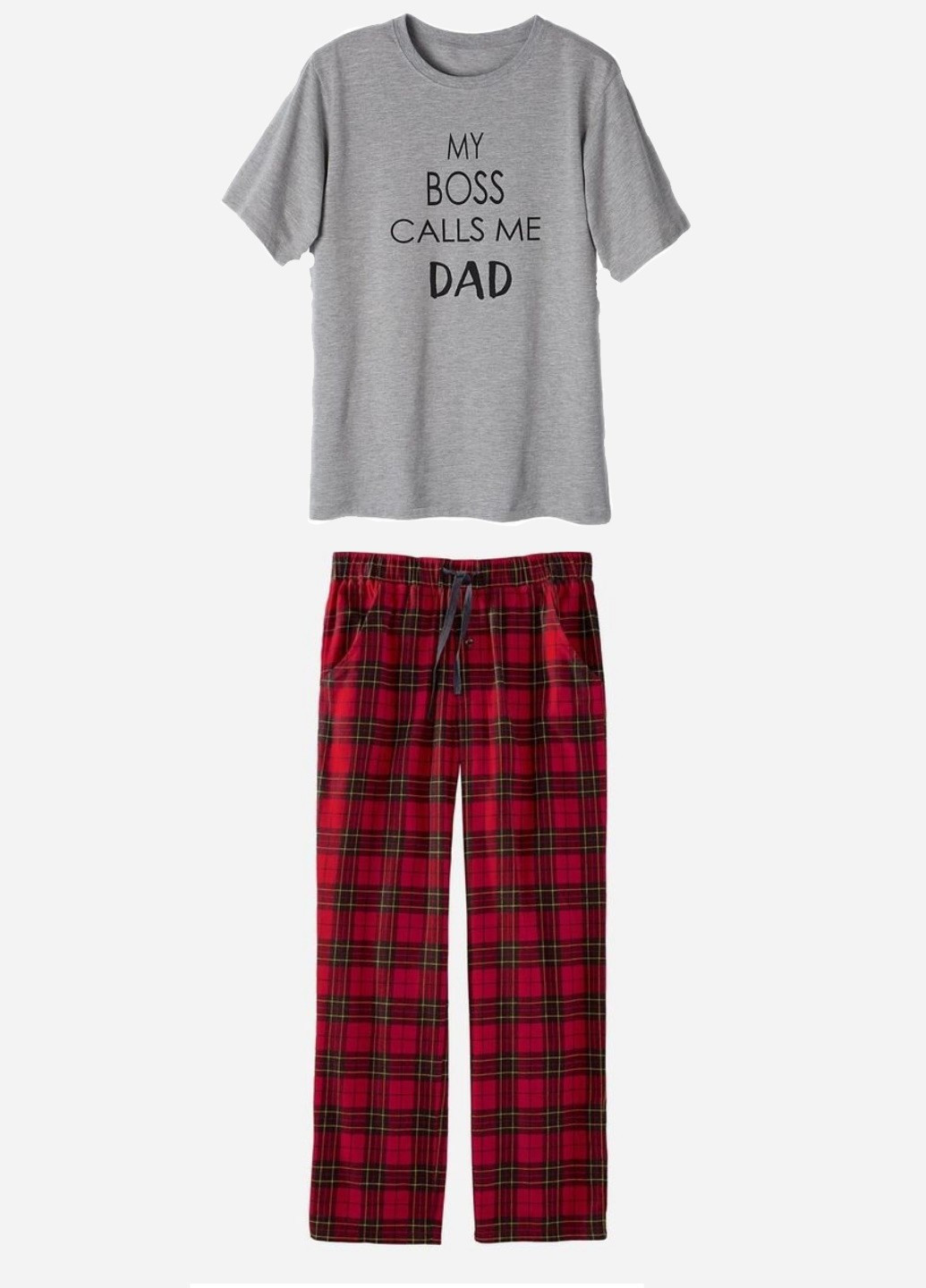 Пижама (футболка, брюки) Avon футболка + брюки клетка комбинированная домашняя хлопок, трикотаж, байка