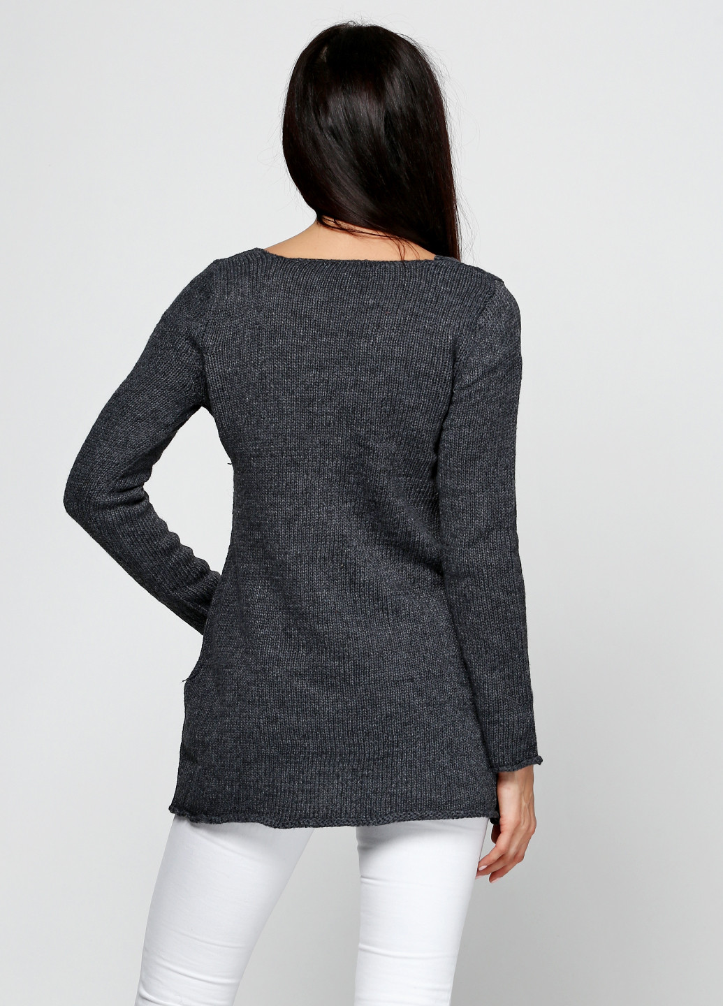Грифельно-серый демисезонный пуловер пуловер DuDuBoBo