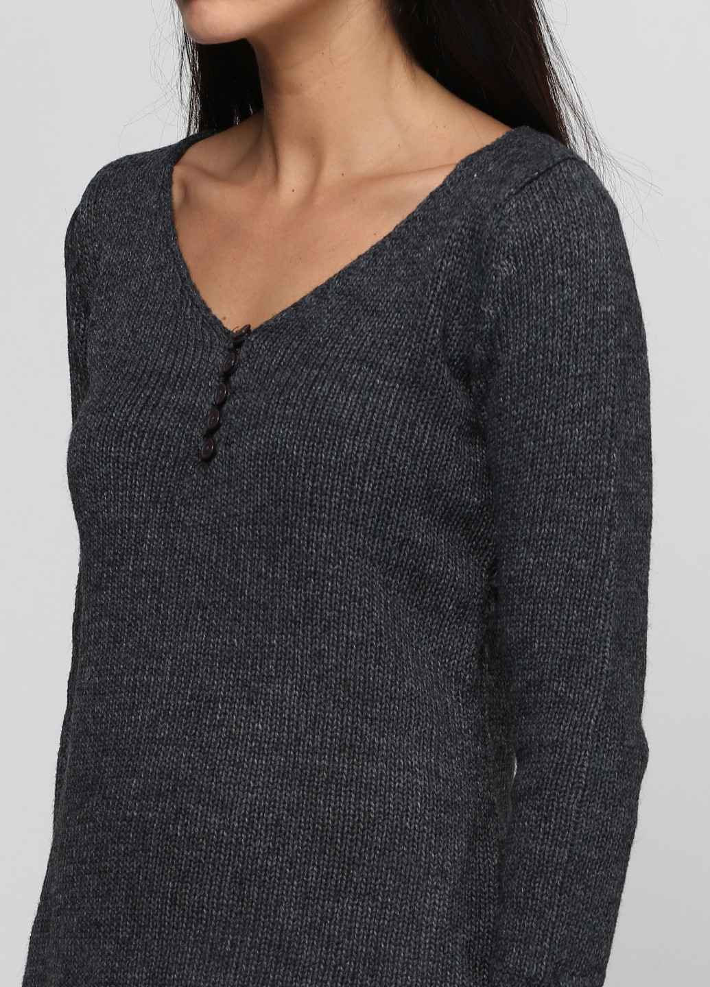 Грифельно-серый демисезонный пуловер пуловер DuDuBoBo