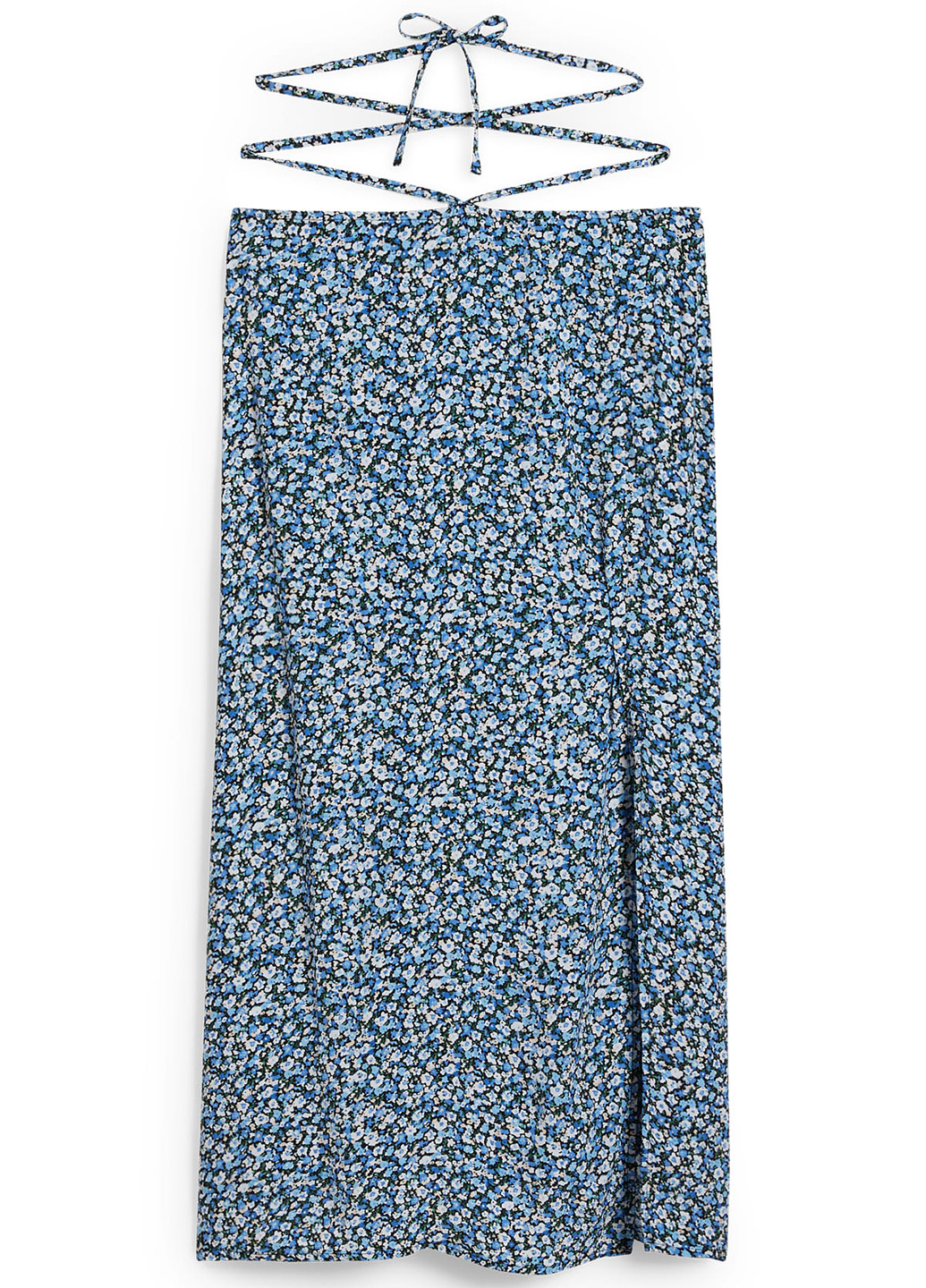 Синяя кэжуал цветочной расцветки юбка C&A