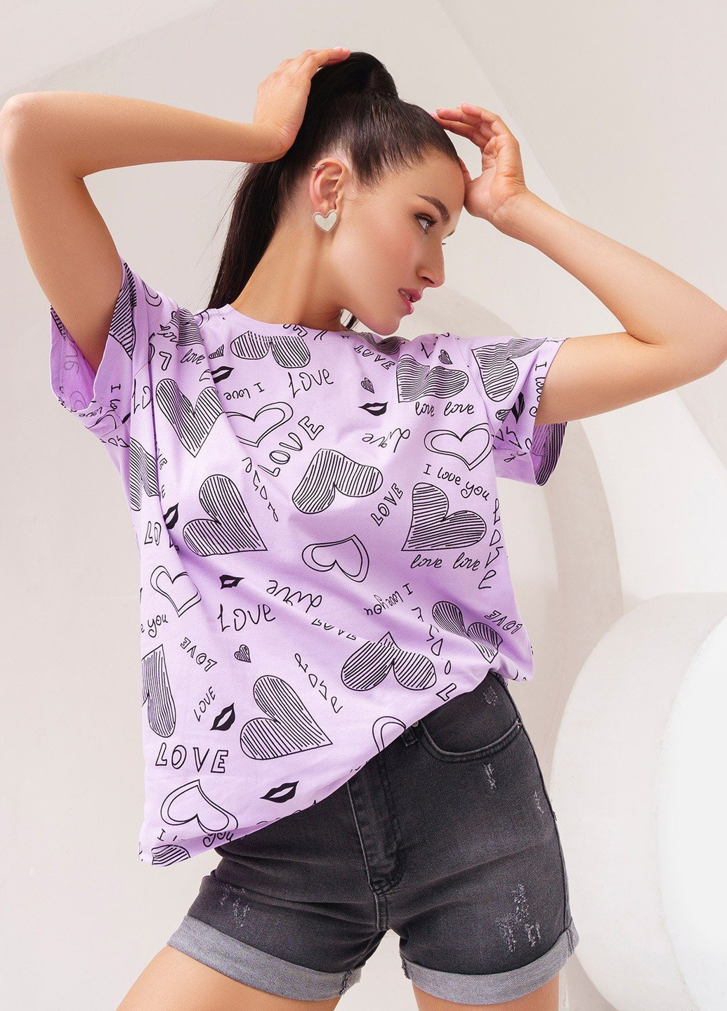 Бузкова всесезон футболка жіноча з коротким рукавом ISSA PLUS WN20-286