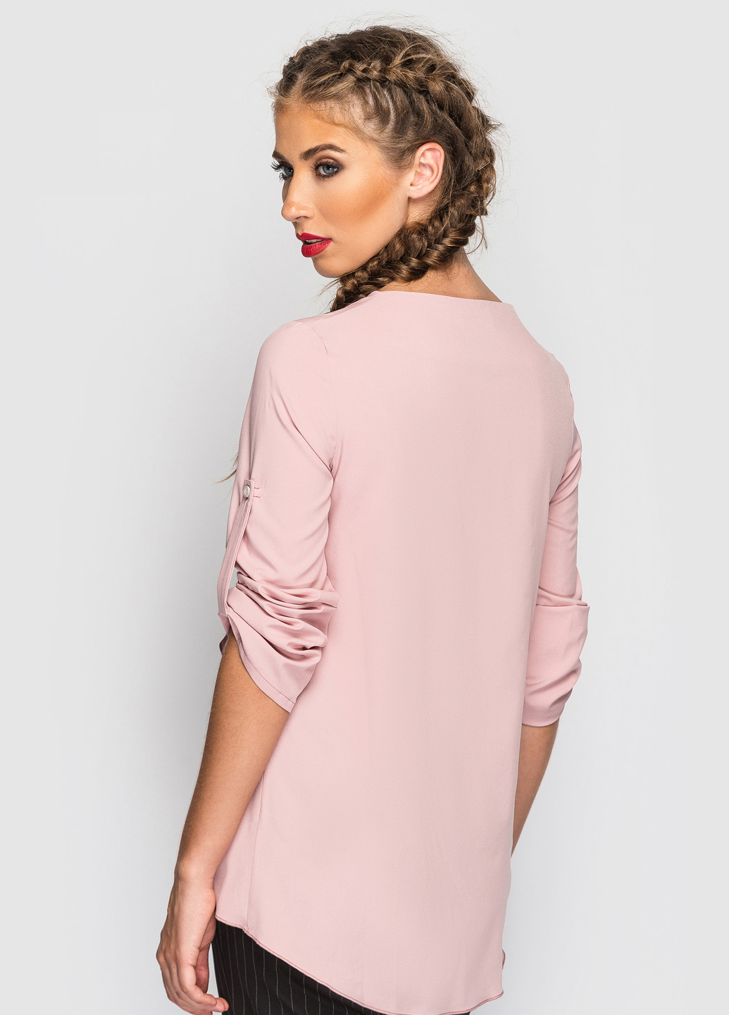 Светло-розовая демисезонная блуза TessDress