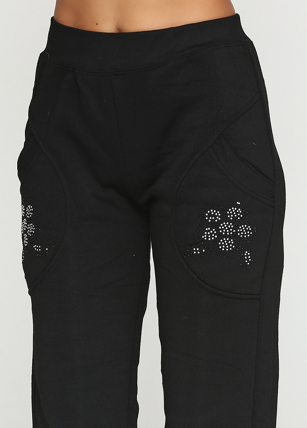 Черные спортивные демисезонные прямые брюки LxPCX