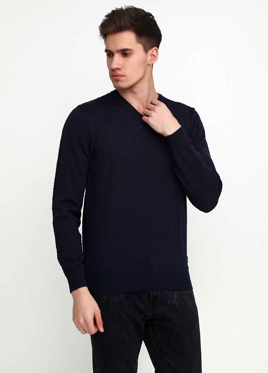 Темно-синий демисезонный пуловер пуловер Clipper