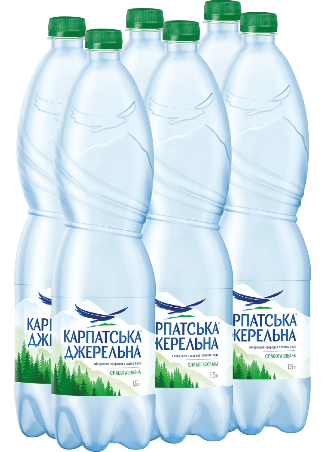 Вода Карпатська Джерельна слабогазована 1,5 л Карпатська Джерельна kd009-K (253178155)