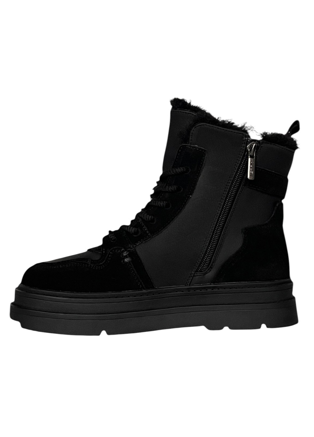 Зимние ботинки ALLSY со шнуровкой, с пряжкой, с мехом из натуральной замши