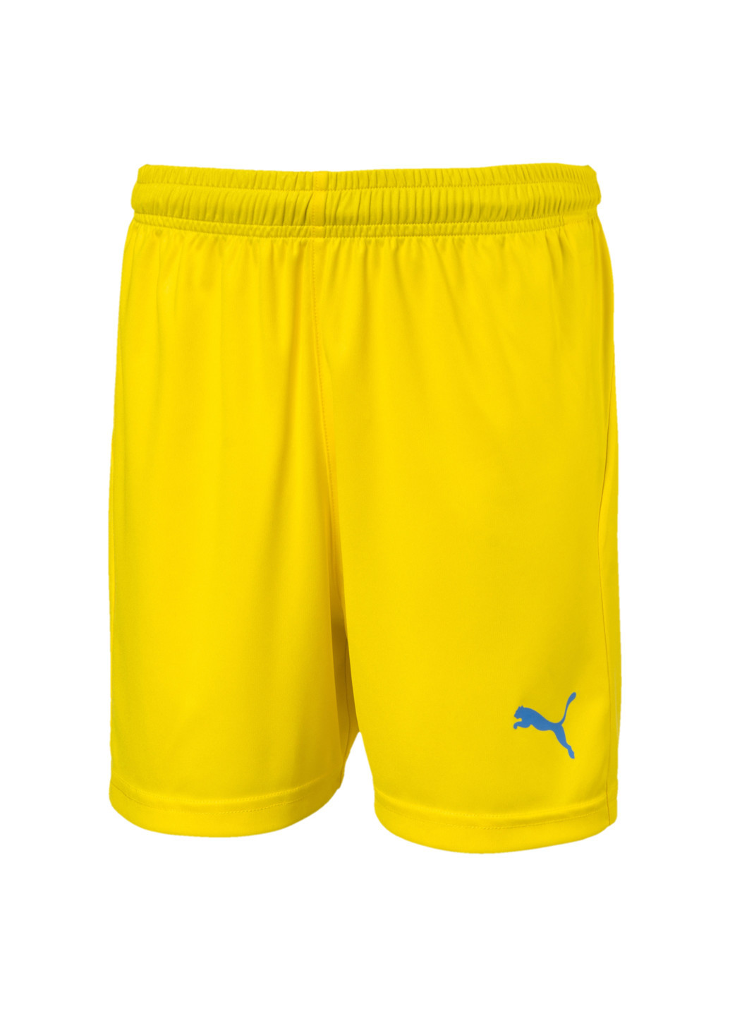 Шорты LIGA Kids’ Football Shorts Puma однотонные жёлтые спортивные полиэстер