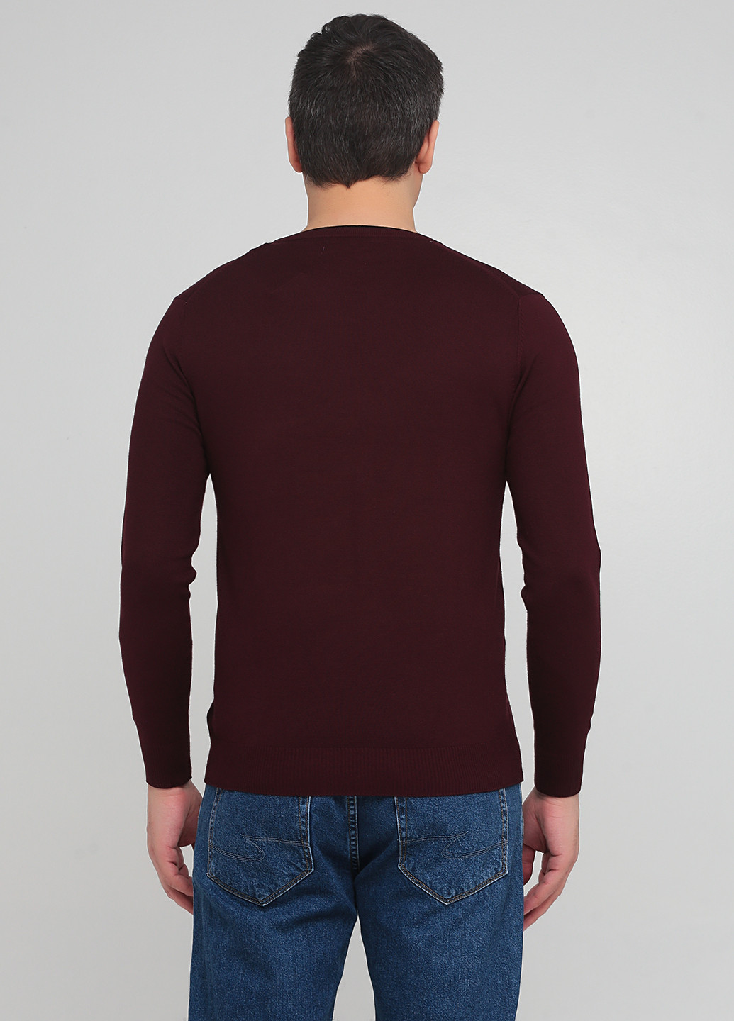 Бордовый демисезонный пуловер пуловер Benson & Cherry