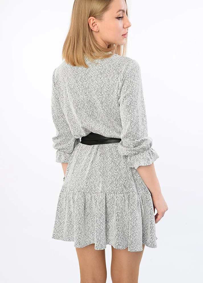 Сіра коктейльна сукня Let's Shop однотонна