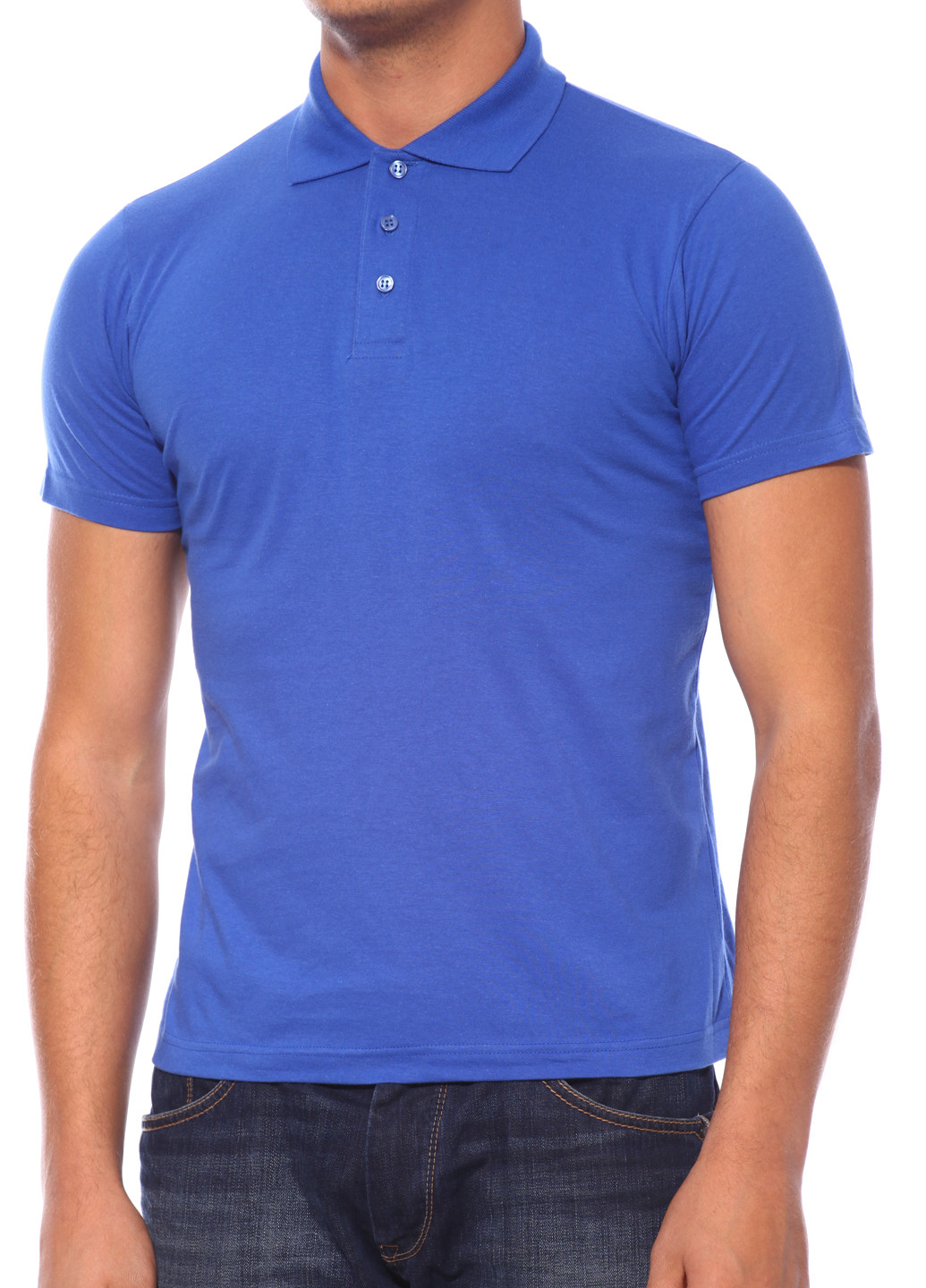 Синяя футболка-поло для мужчин Sol's однотонная