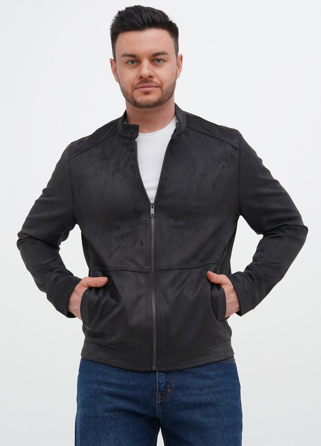 Темно-серая демисезонная куртка Trend Collection