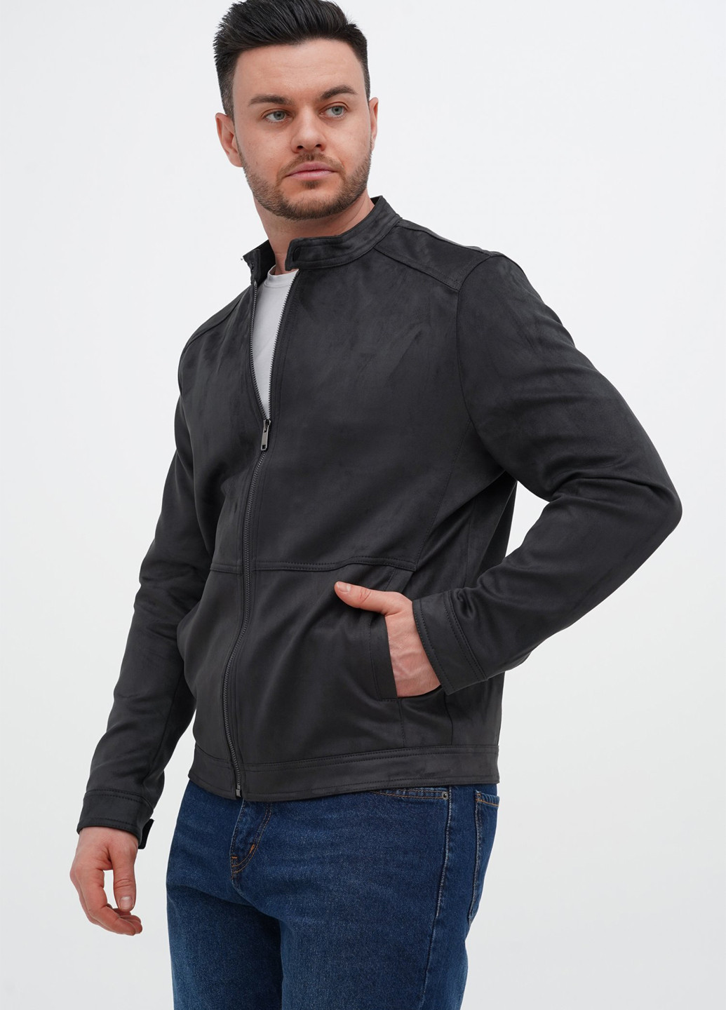 Темно-серая демисезонная куртка Trend Collection