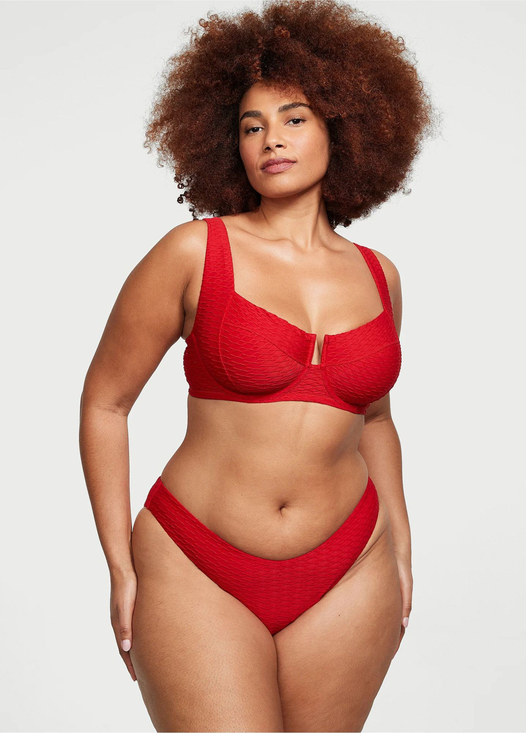 Красные купальные трусики-плавки однотонные Victoria's Secret