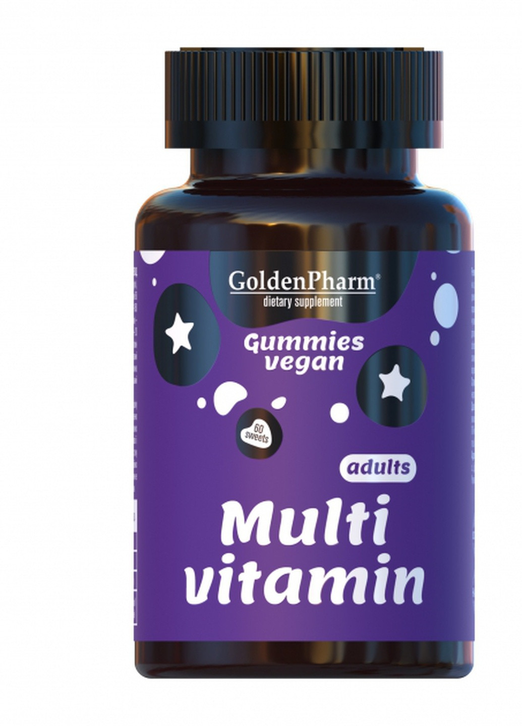 Мультивитамины для взрослых веганский мармелад 60 штук Голден-фарм Голден-Фарм (254371825)