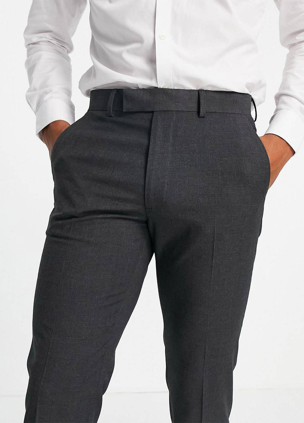 Темно-серые классические демисезонные классические брюки Asos