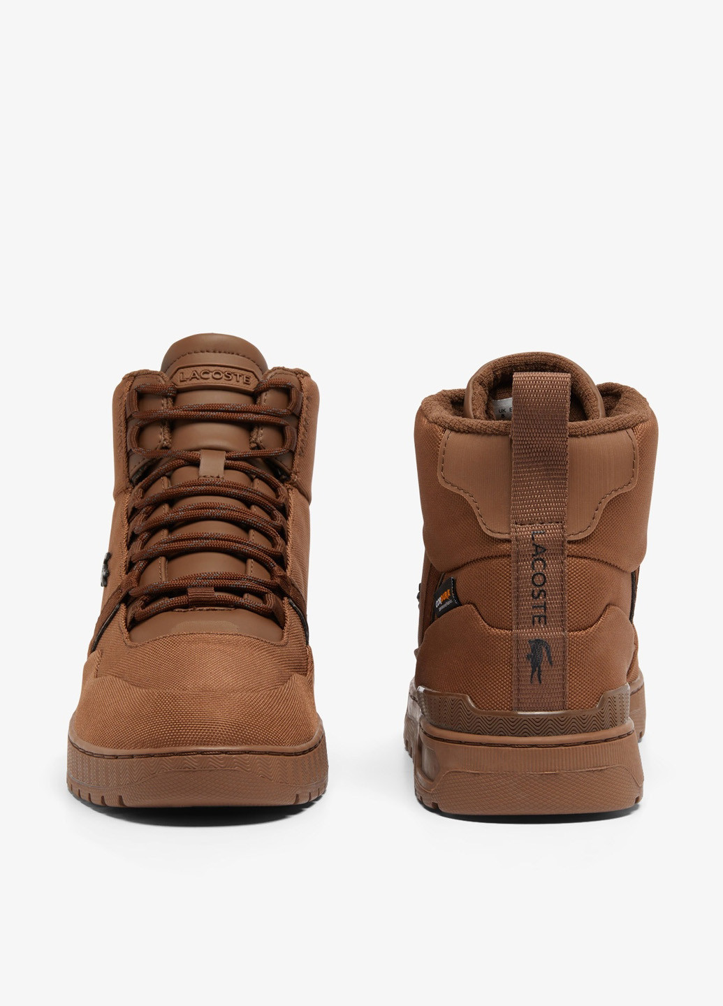 Коричневые осенние ботинки Lacoste