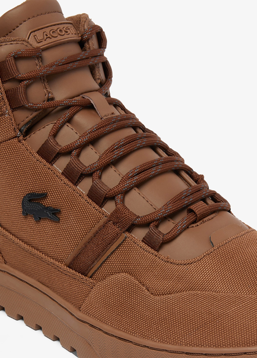Коричневые осенние ботинки Lacoste