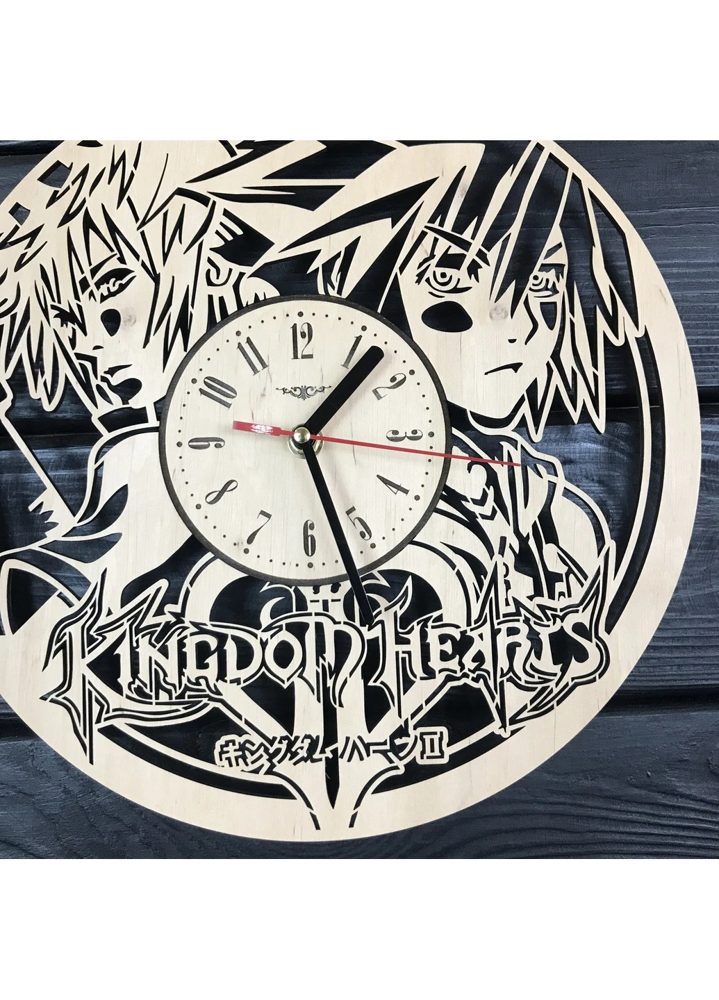 Оригінальний годинник з дерева настінний "Kingdom Hearts" 7Arts (253567765)