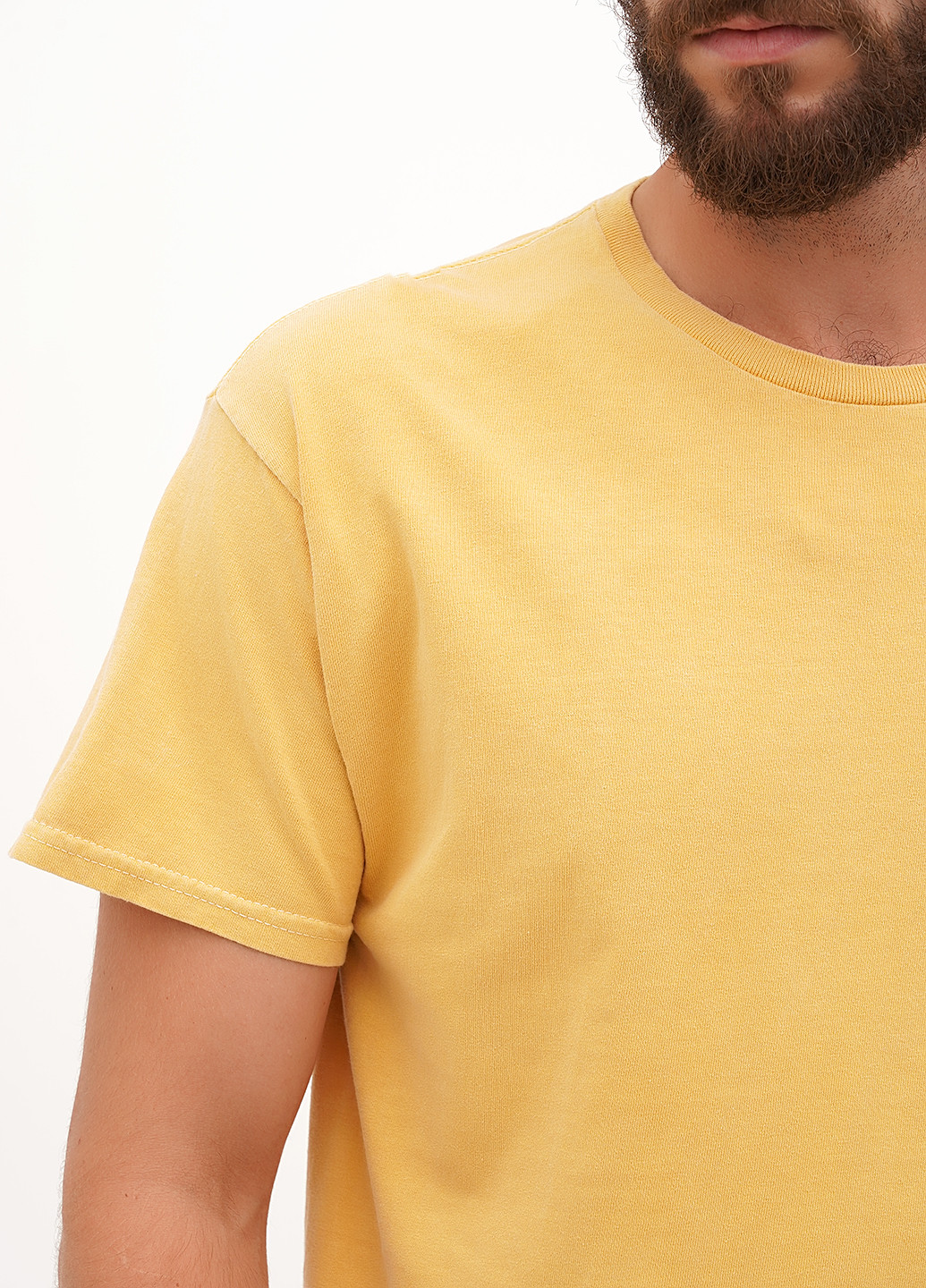 Горчичная футболка Gildan