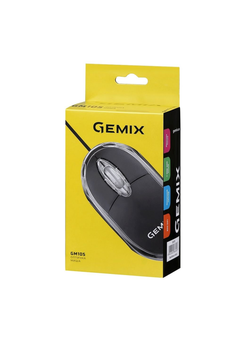 Мышка GM105 USB black (GM105Bk) Gemix (253432305)