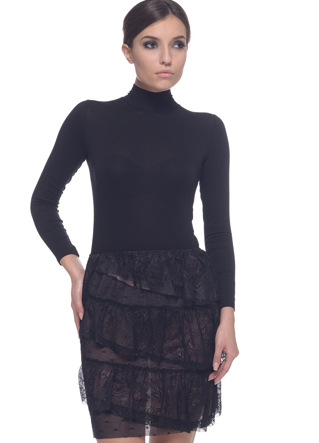Черная кэжуал однотонная юбка Arefeva