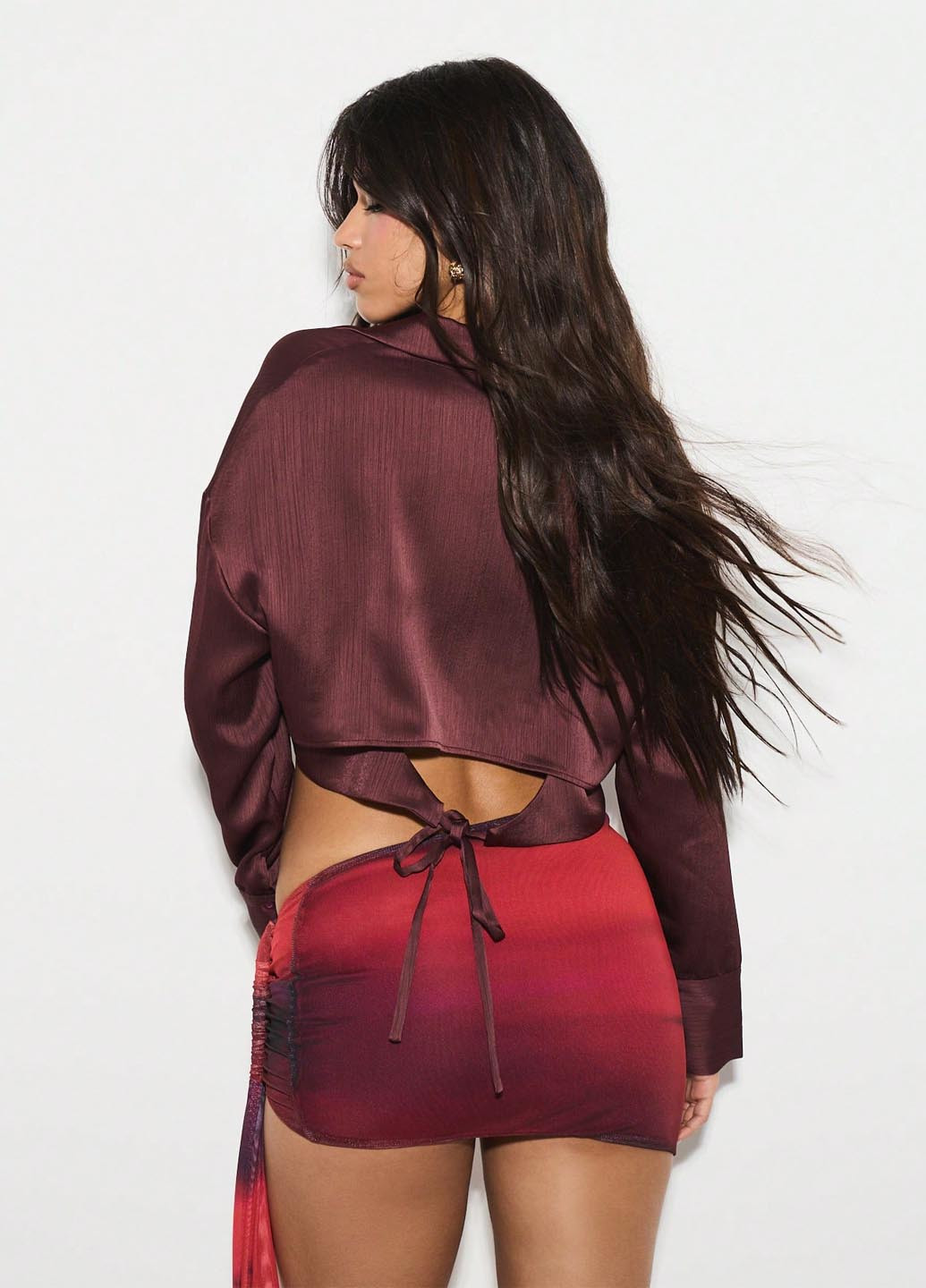 Коричневая блуза SHEIN