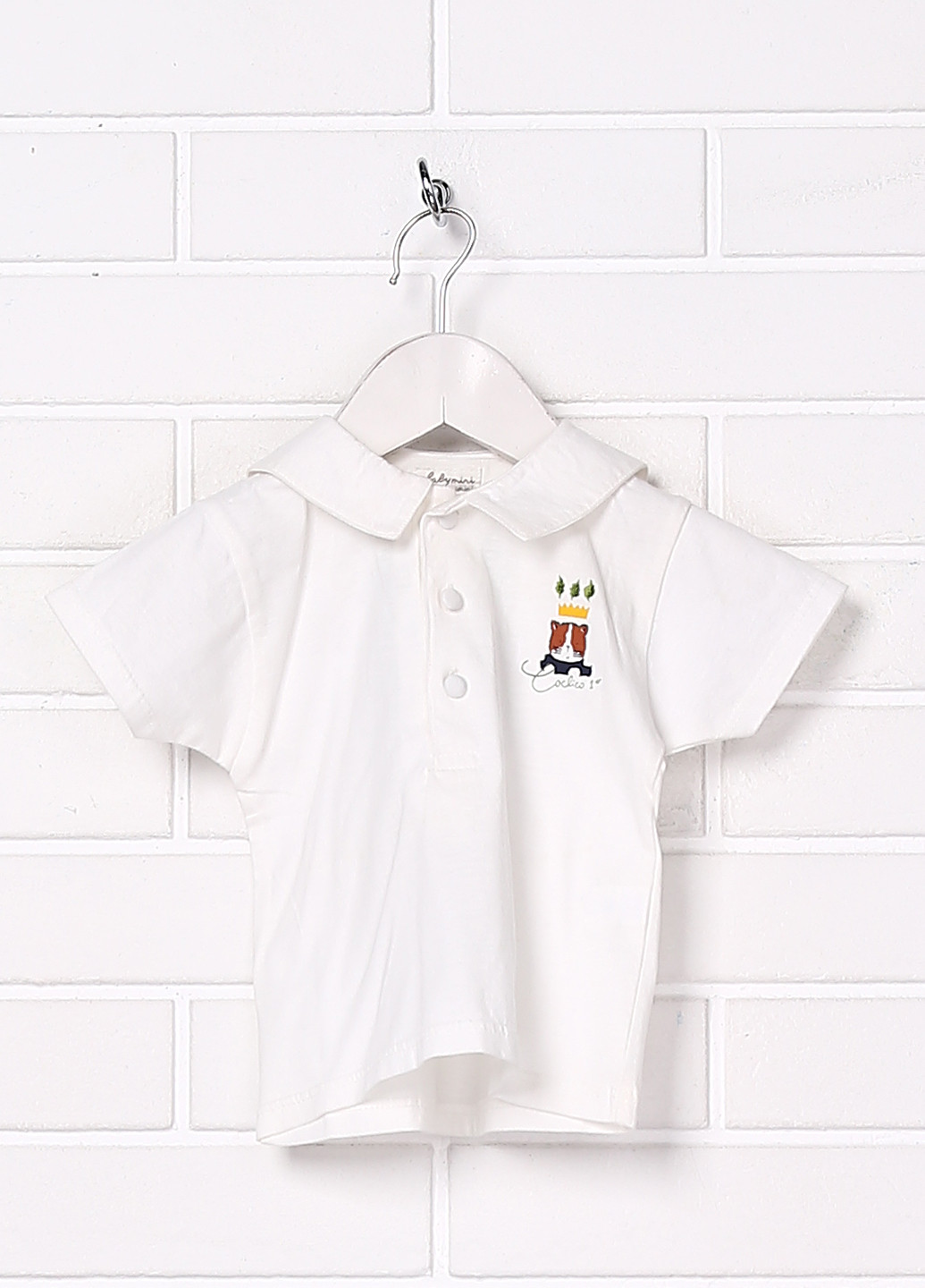 Белая детская футболка-поло для мальчика Catimini