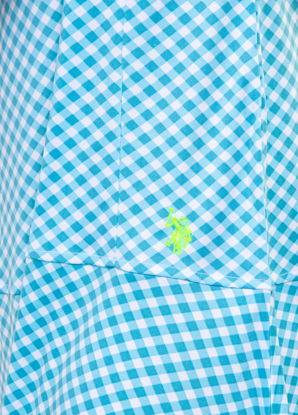 Блакитна кежуал сукня поло U.S. Polo Assn. в клітинку