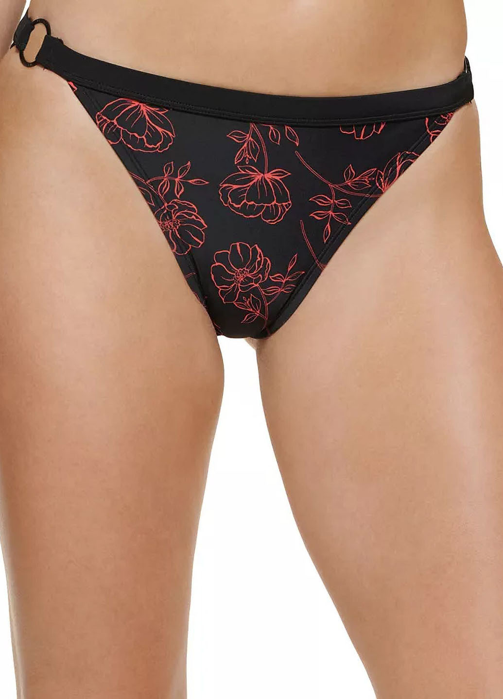 Черные купальные трусики с цветочным принтом Calvin Klein