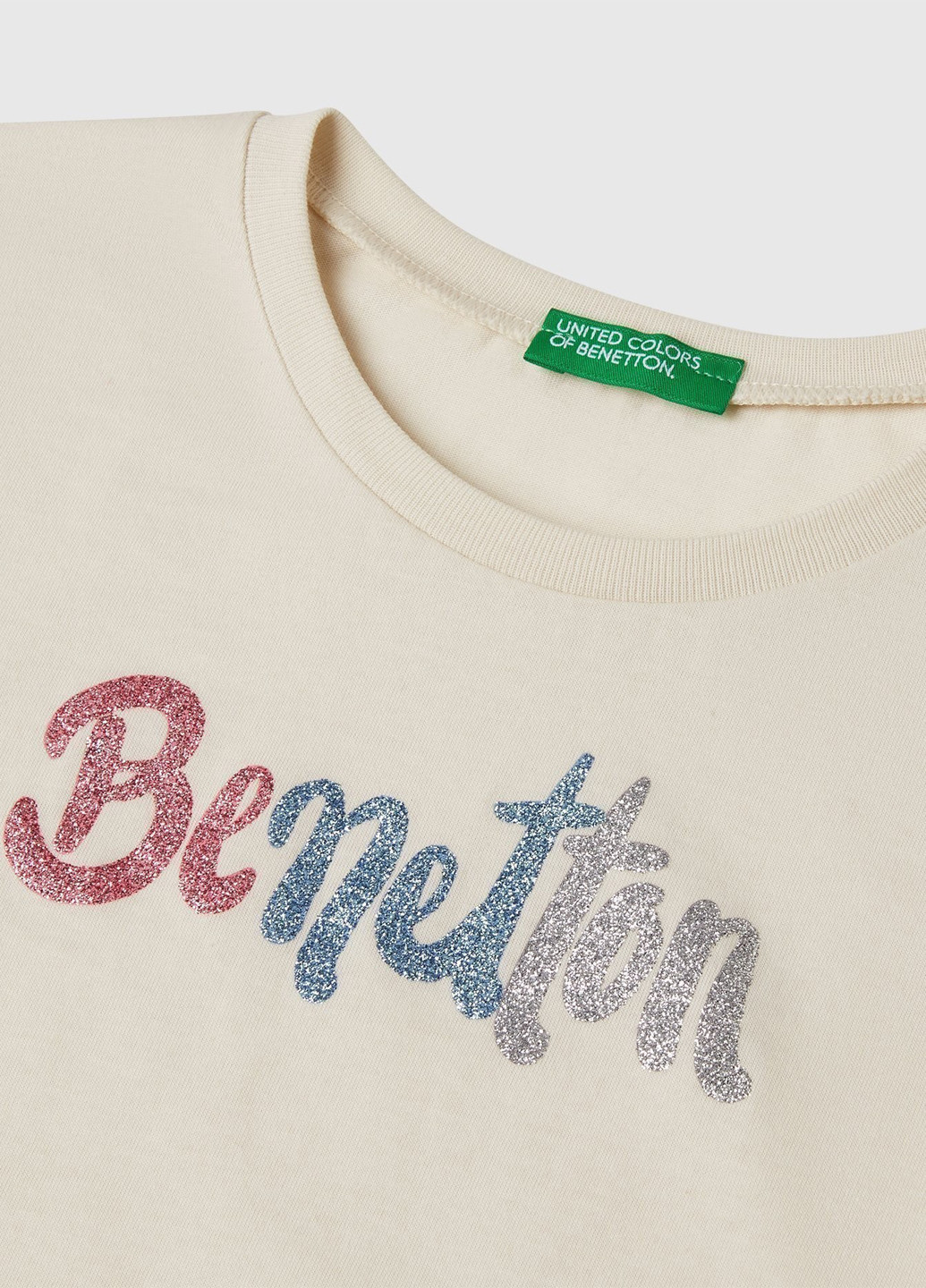 Кремовая летняя футболка United Colors of Benetton