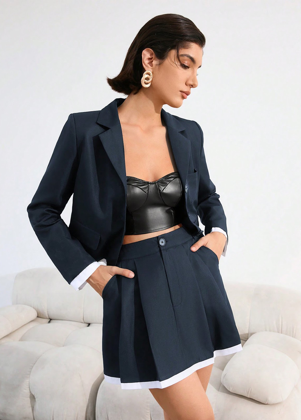 Костюм (жакет, юбка) SHEIN (331109865)