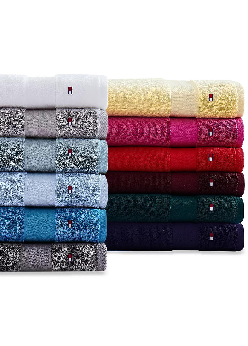 Tommy Hilfiger полотенце, 76х138 см однотонный фиолетовый производство - Индия