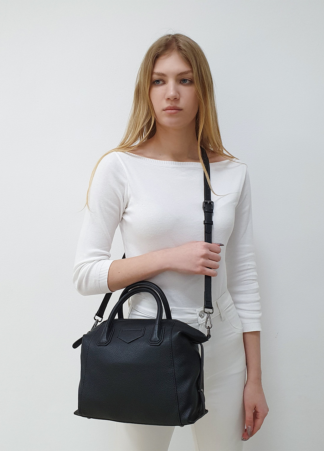 Стильная сумка средняя повседневная кожаная 81039 Fashion сумка (225899862)