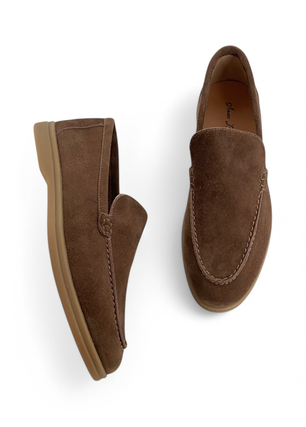 Anna Lucci Туфли лоферы светло-коричневый з натуральная замша, турция — демисезон (329348852)