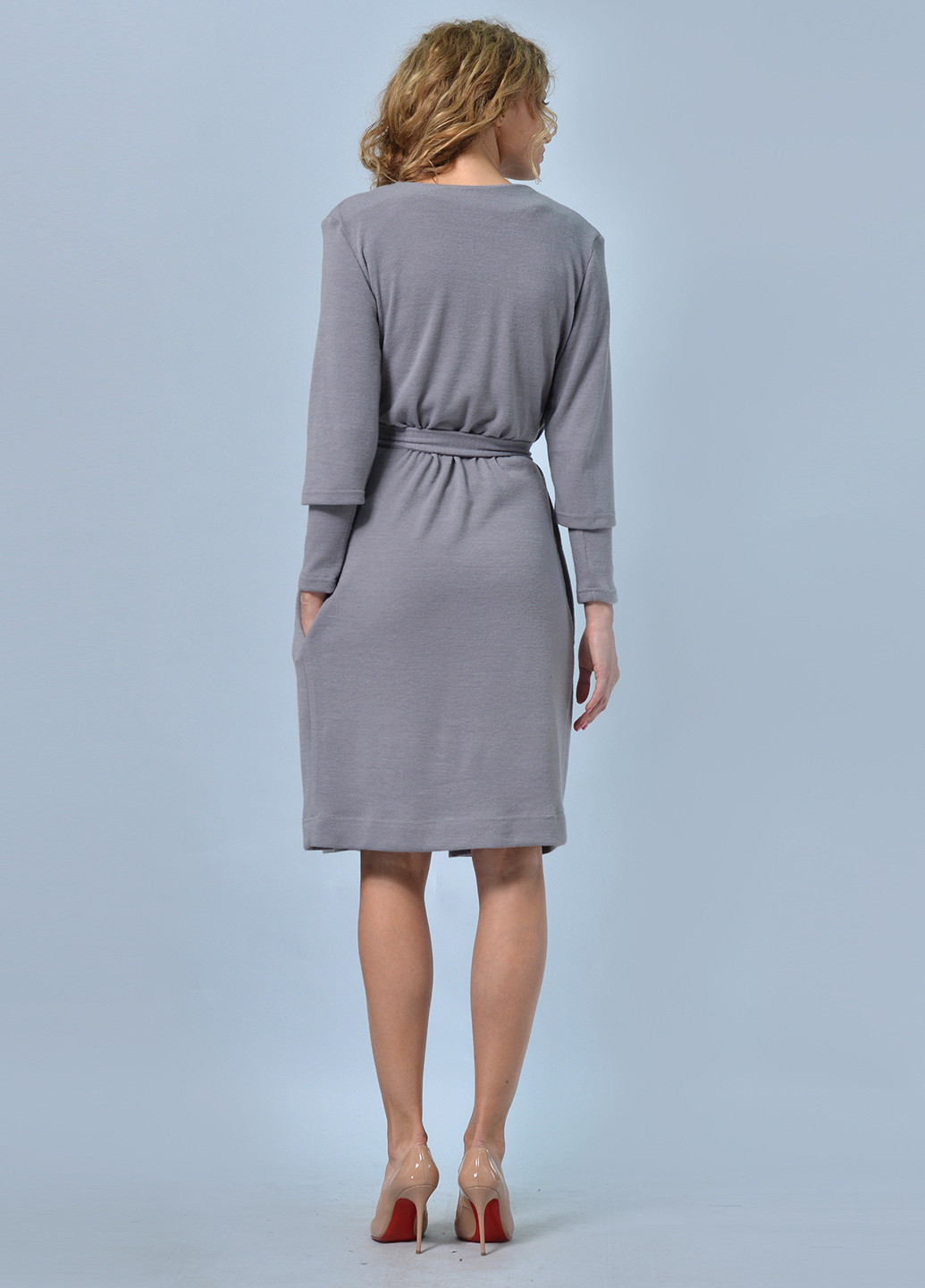 Сірий демісезонний комплект (плаття, кардиган) Lila Kass