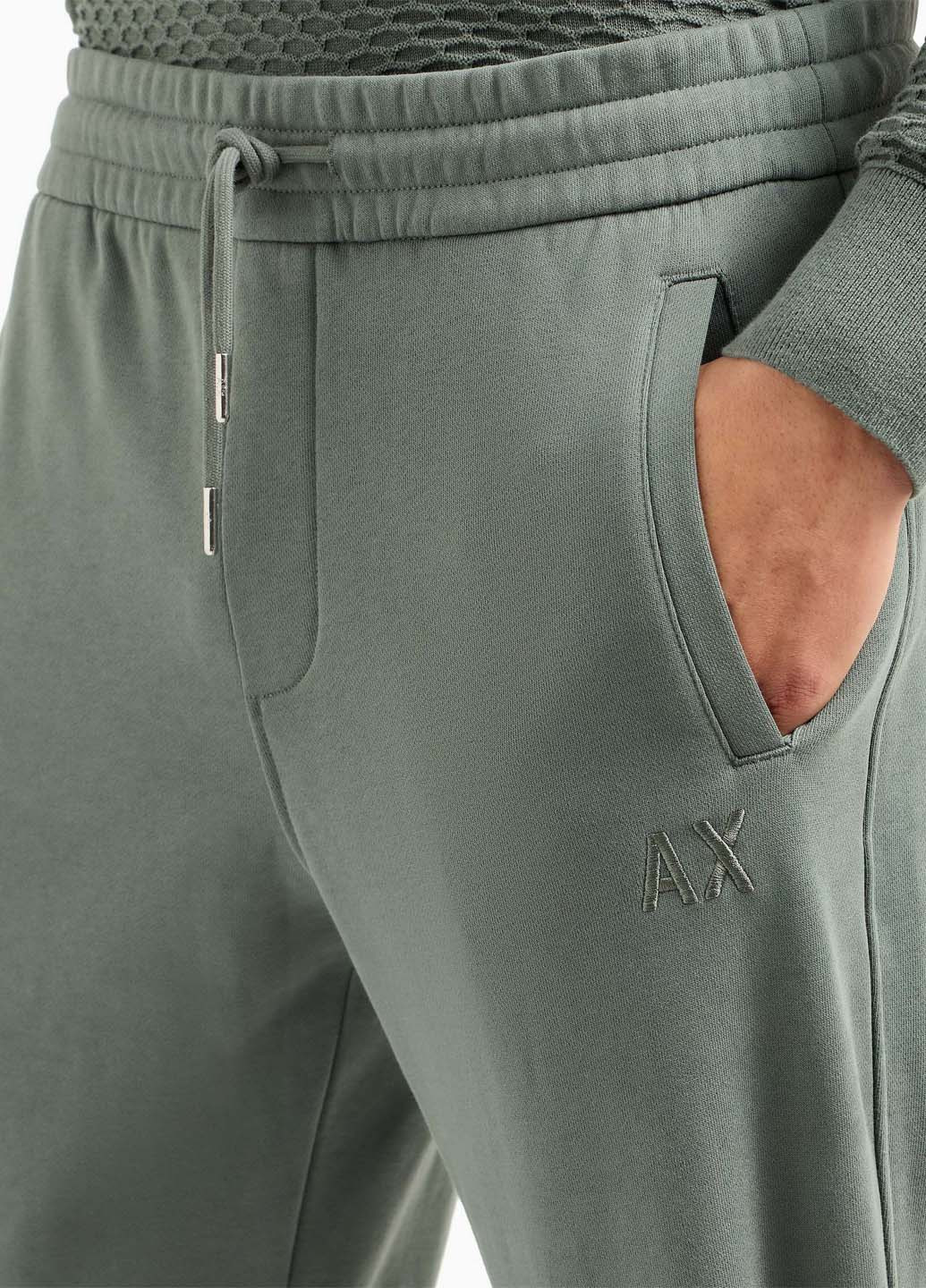 Зеленые спортивные демисезонные джоггеры брюки Armani Exchange