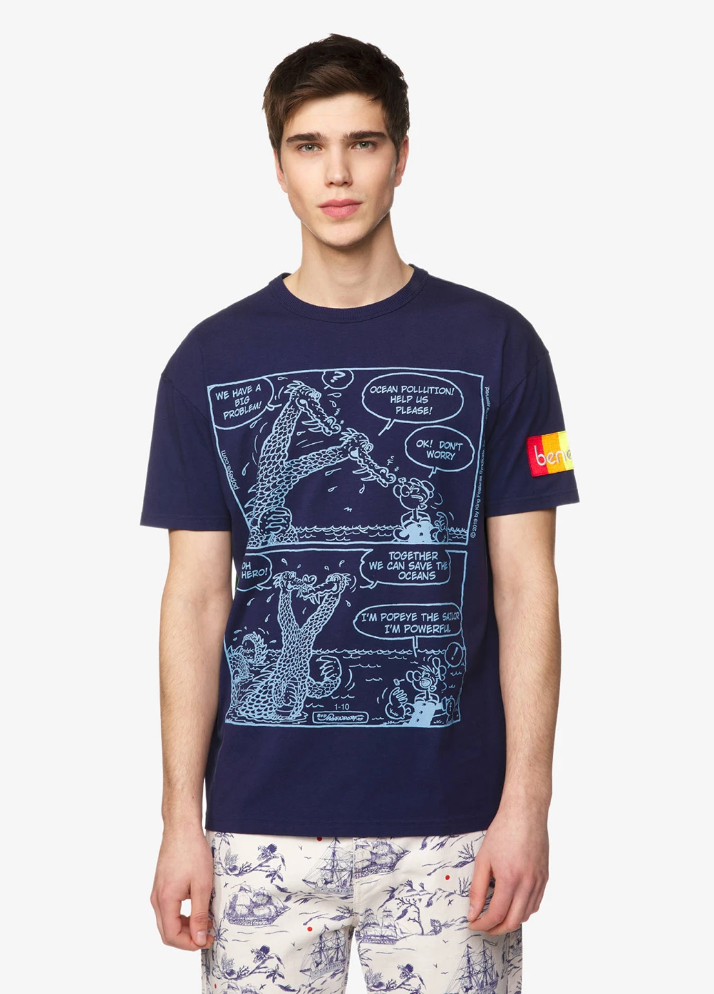 Синяя футболка United Colors of Benetton