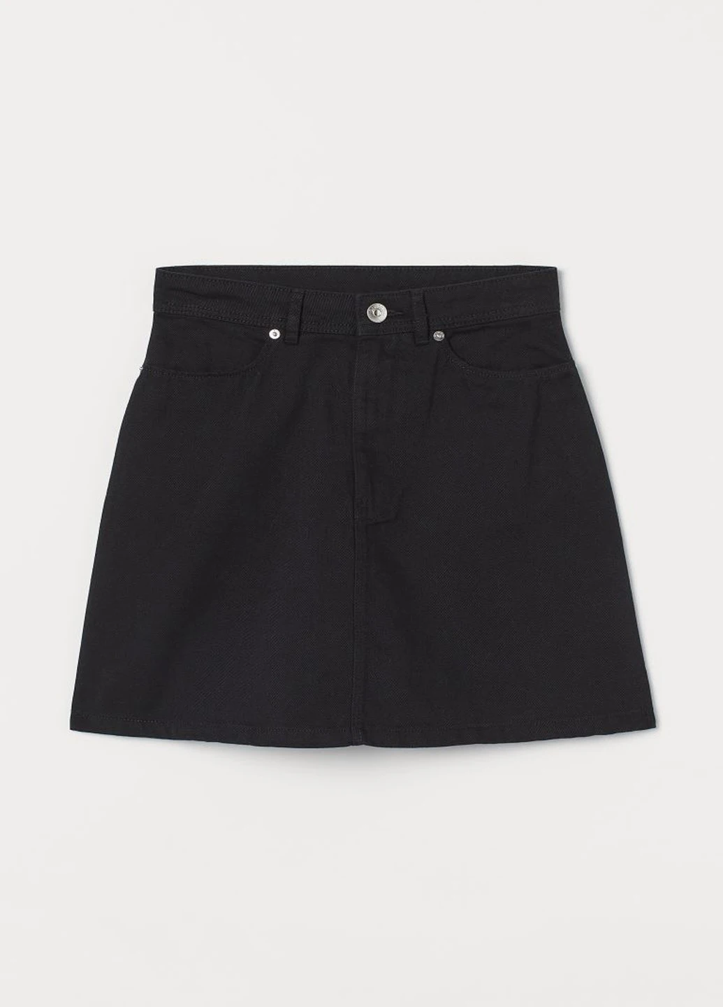 Черная однотонная юбка H&M