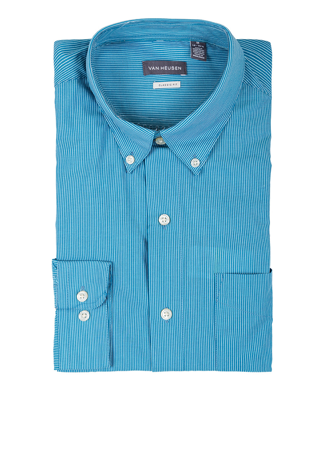Синяя кэжуал рубашка в полоску Van Heusen