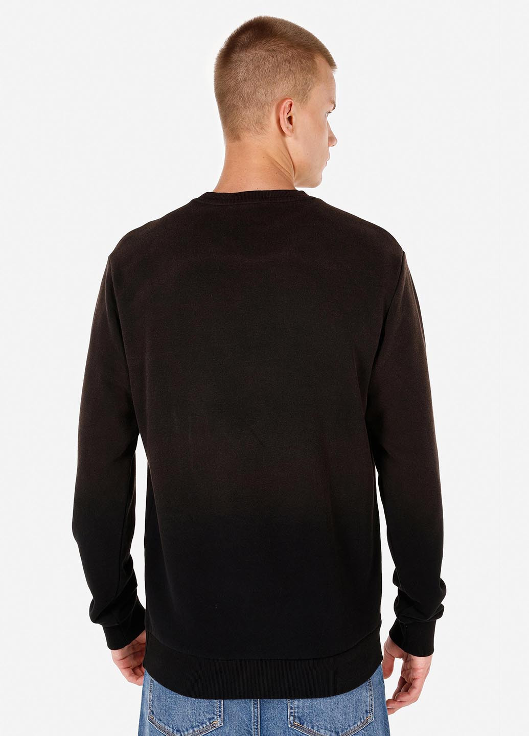 Темно-коричневий світшот Colin's напис без декору (344457482)