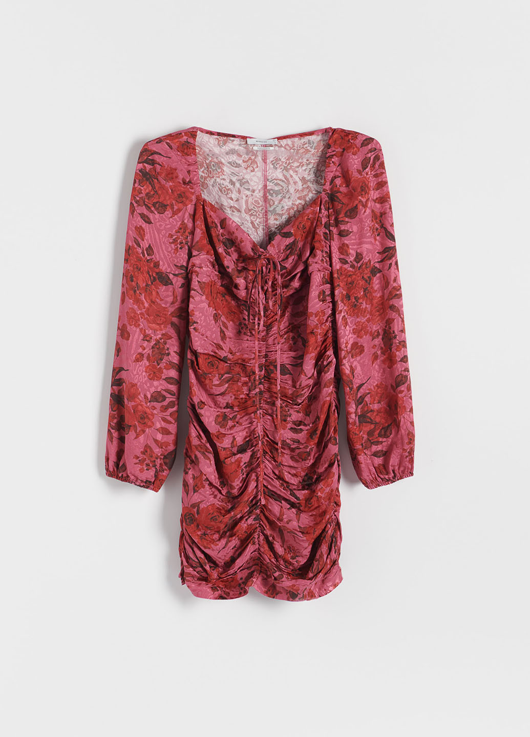 Рожево-коричнева кежуал сукня Reserved з квітковим принтом