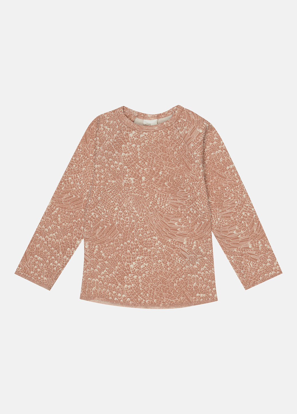 Темно-бежевый демисезонный кэжуал лонгслив H&M меланж